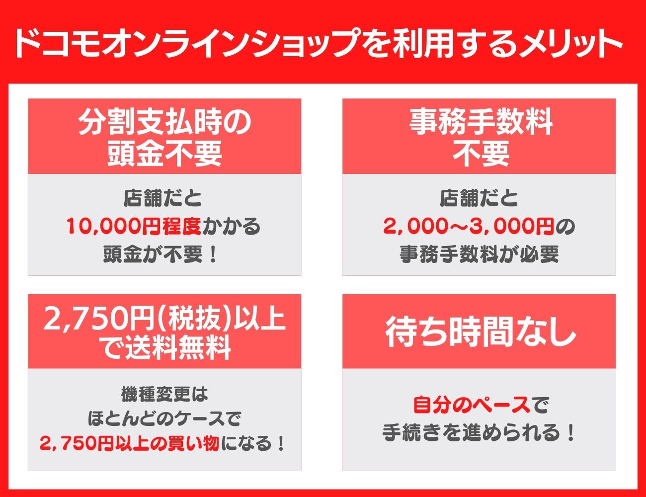 店舗より便利でお得！ドコモオンラインショップを利用するメリット