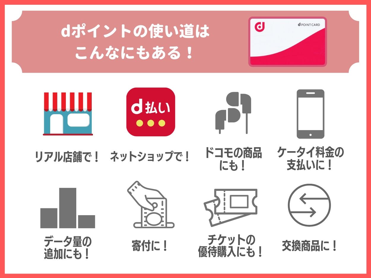 これだけある！dポイントの使い道