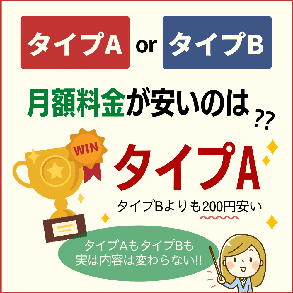 ドコモ光の月額料金はタイプAが最も安い