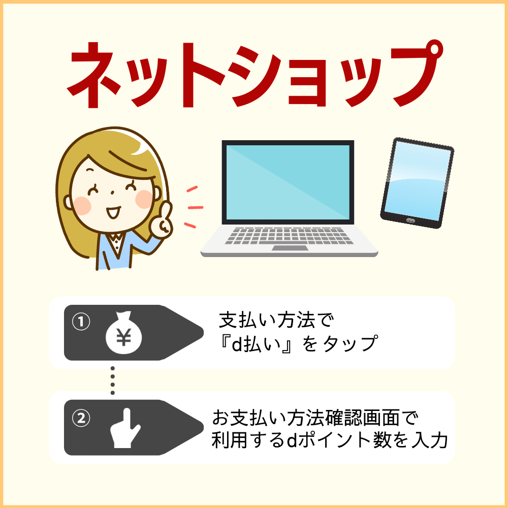 ネットショップ(d払い)で使う