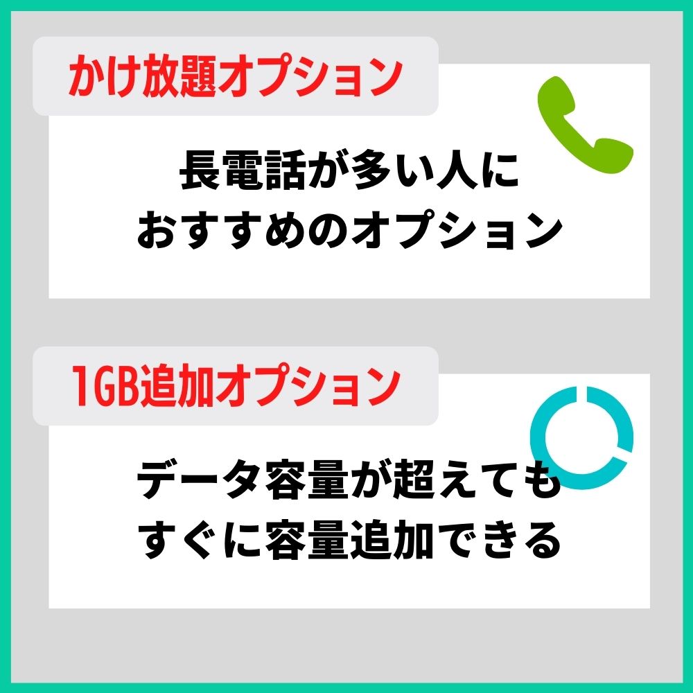 ahamoに付帯できるオプション