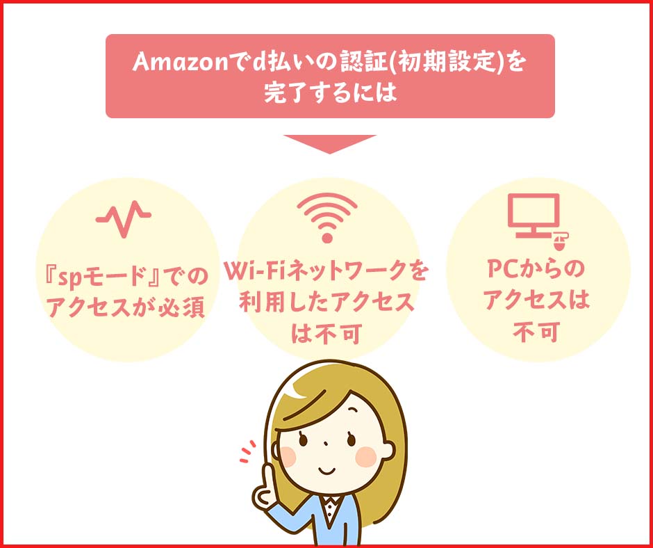 Amazonでd払いを利用するための初期設定はPCではできない