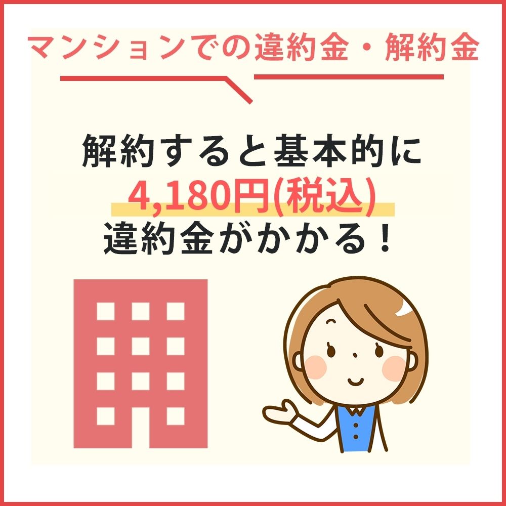 マンションタイプでの違約金・解約金