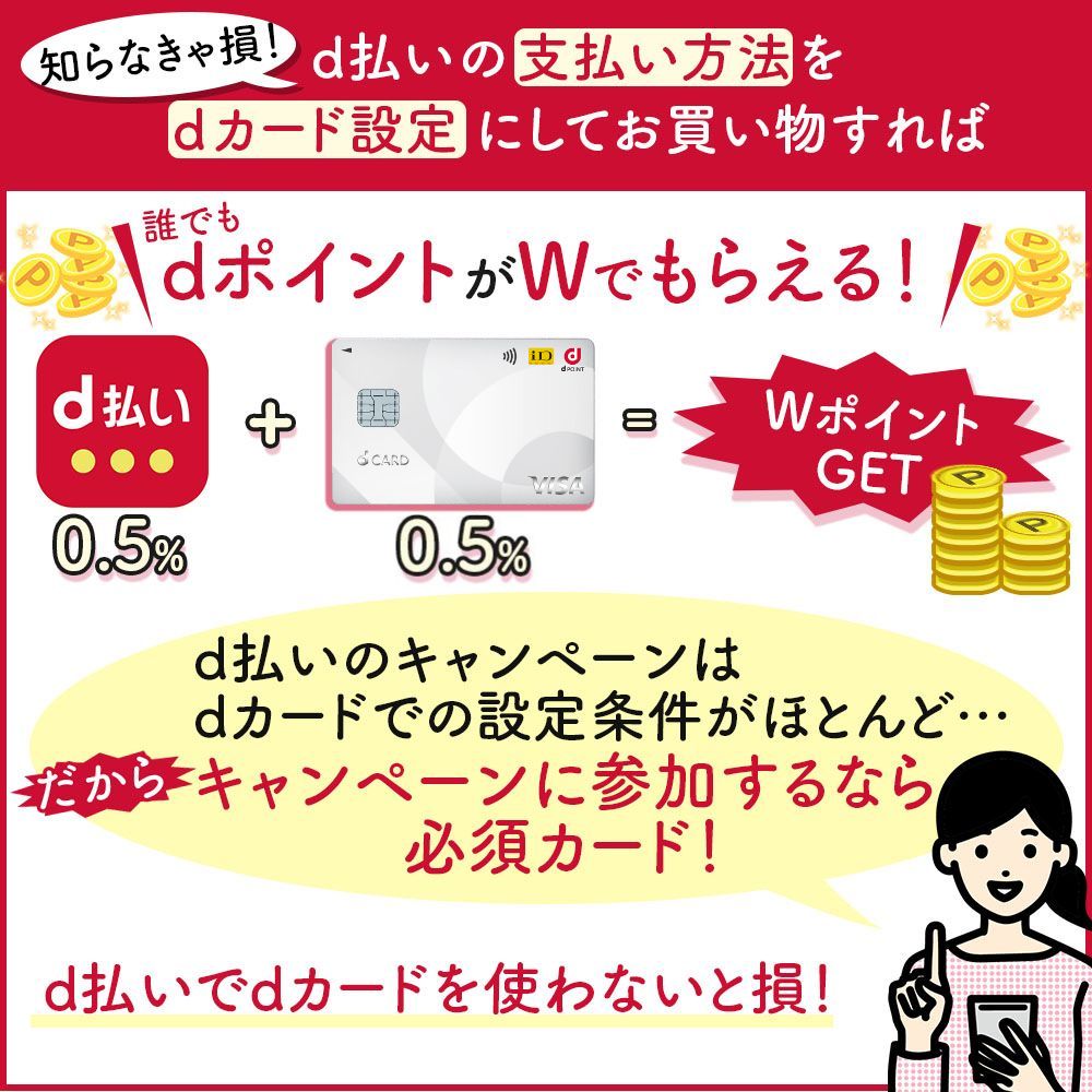 d払いのチャージ方法や使えるクレジットカード｜一番お得なチャージ方法はdカード！